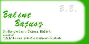 balint bajusz business card